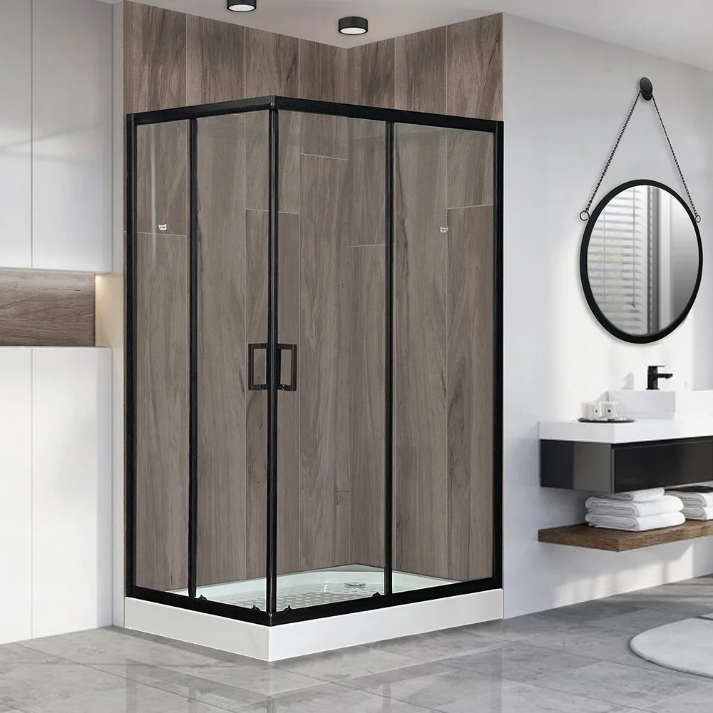 

Душевой уголок Royal Bath HP 120x80 R с поддоном профиль черный стекло прозрачное