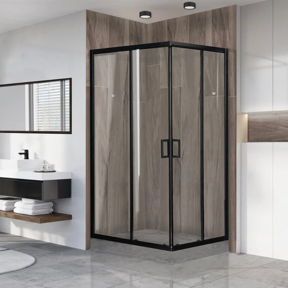 

Душевой уголок Royal Bath HPD 100х80 профиль черный стекло прозрачное