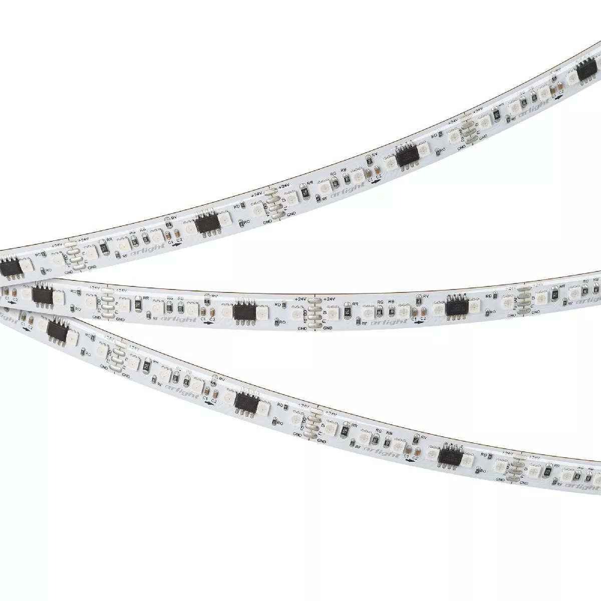 

Светодиодная герметичная лента Arlight SPI-SE-A120-10mm 24V RGB-PX6-BPT (23 W/m, IP65, 2835, 5m) 049451