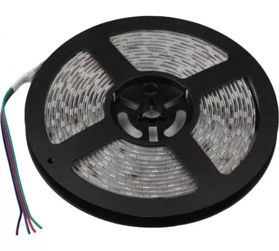 

Светодиодная влагозащищенная лента ЭРА 14,4W/m 60LED/m 5050SMD RGB 5M LS5050-14,4-60-24-65-RGB-5m Б0043115
