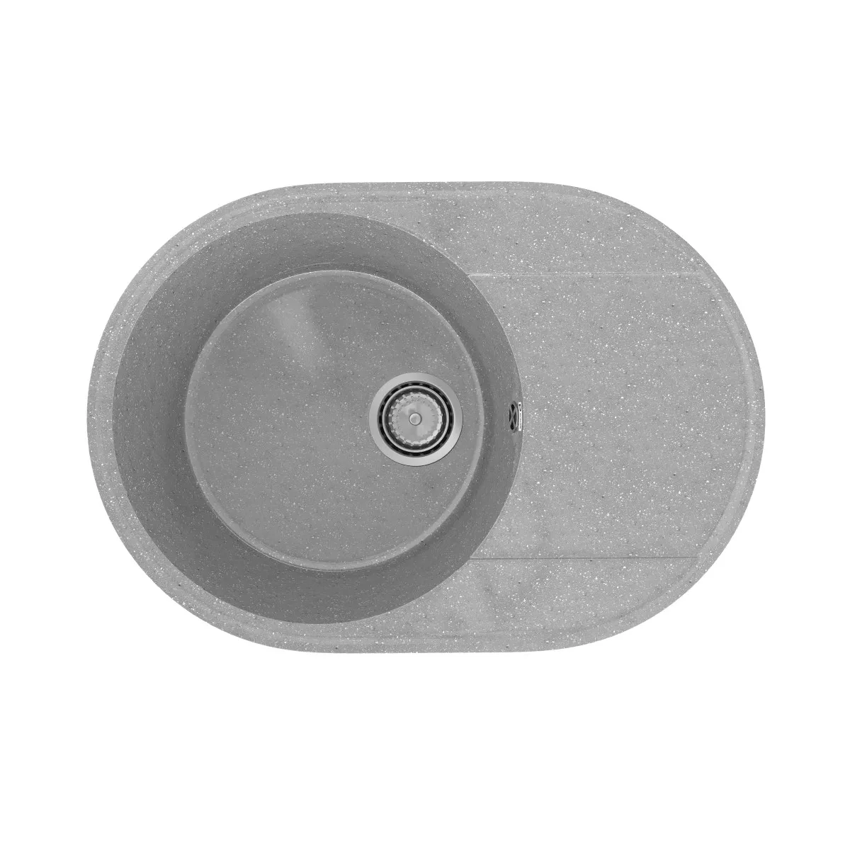 Мойки из мрамора  Santehnika Room Кухонная мойка Practik PR-M-610-003 (без сифона), светло-серый
