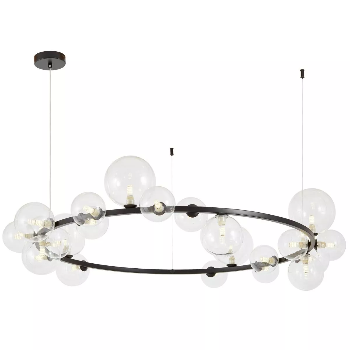 

Подвесная люстра Lumina Deco LDP 7033-24 BK+CL