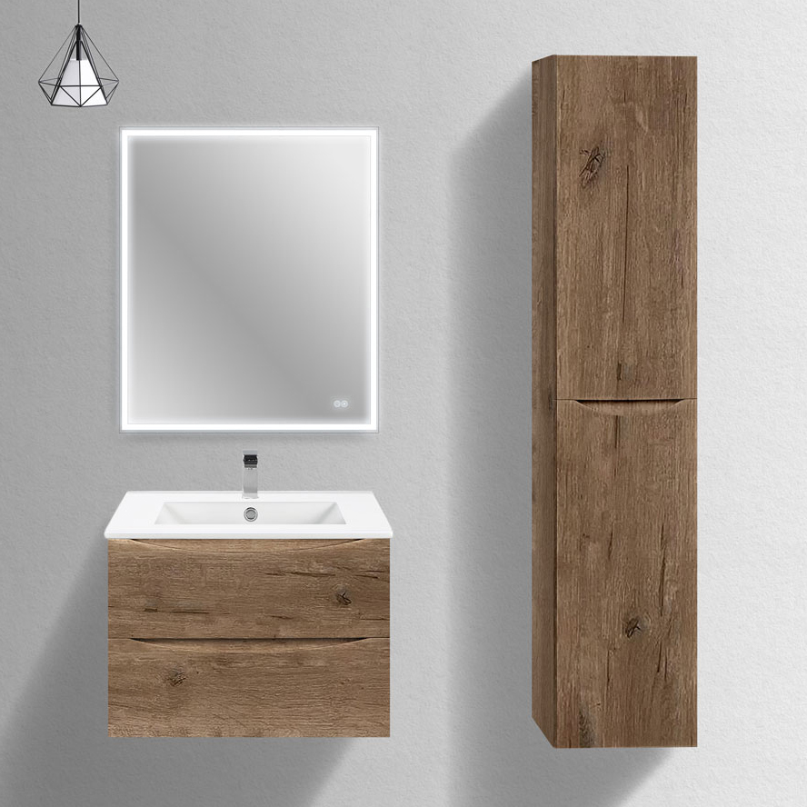 

Мебель для ванной комнаты Vincea Mia Slim 70, 2 ящика, дуб винтаж