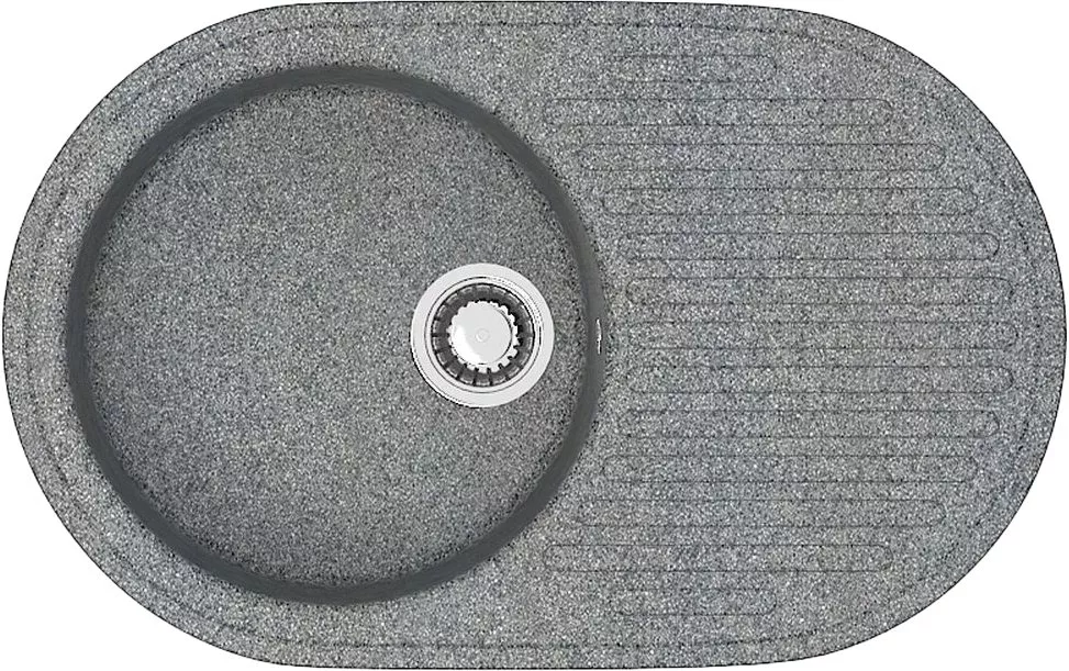 

Мойка мраморная ZETT lab.,Модель 11/Q8 (темно-серая)., Серый
