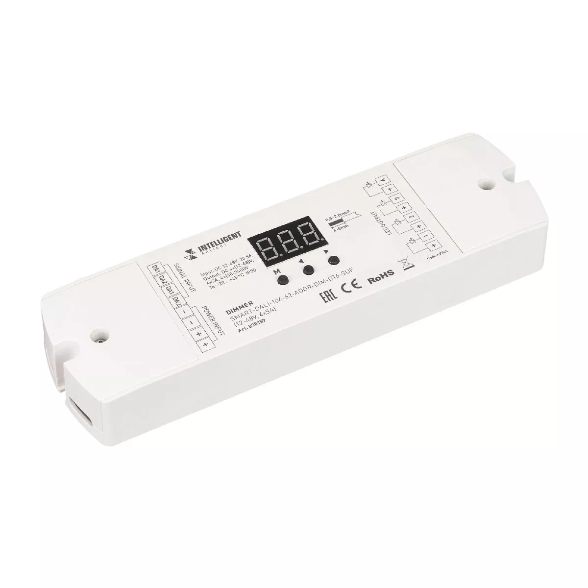 

Диммер Arlight SMART-DALI-104-62-ADDR-DIM-DT6-SUF (12-48V, 4x5A) 038157
