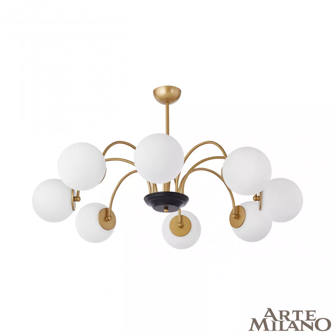 

Люстра на штанге Arte Milano Napoli 312066/D940/8 BS/BK