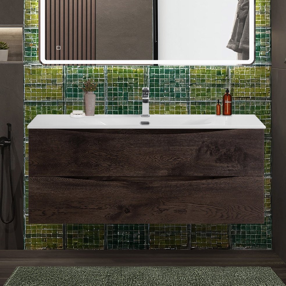 

Тумба под раковину без столешницы BelBagno Marino-cer-n 120 подвесная, rovere nature grigio