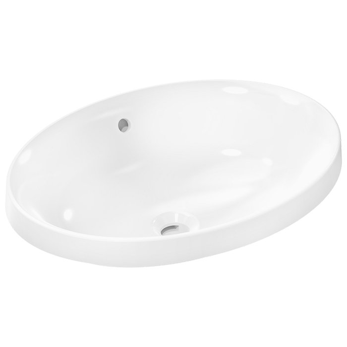 

HG Xuniva D Раковина встраиваемая 550х400, с переливом, белый