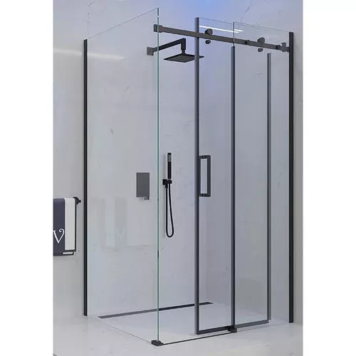 

Душевой угол Veconi Rovigo RV-074B, 1500х1000х1950 черный, стекло прозрачное
