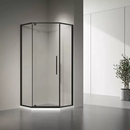   Santehnika Room Душевой уголок Veconi Rovigo 100х100, черный (RV35B-100-01-C7)
