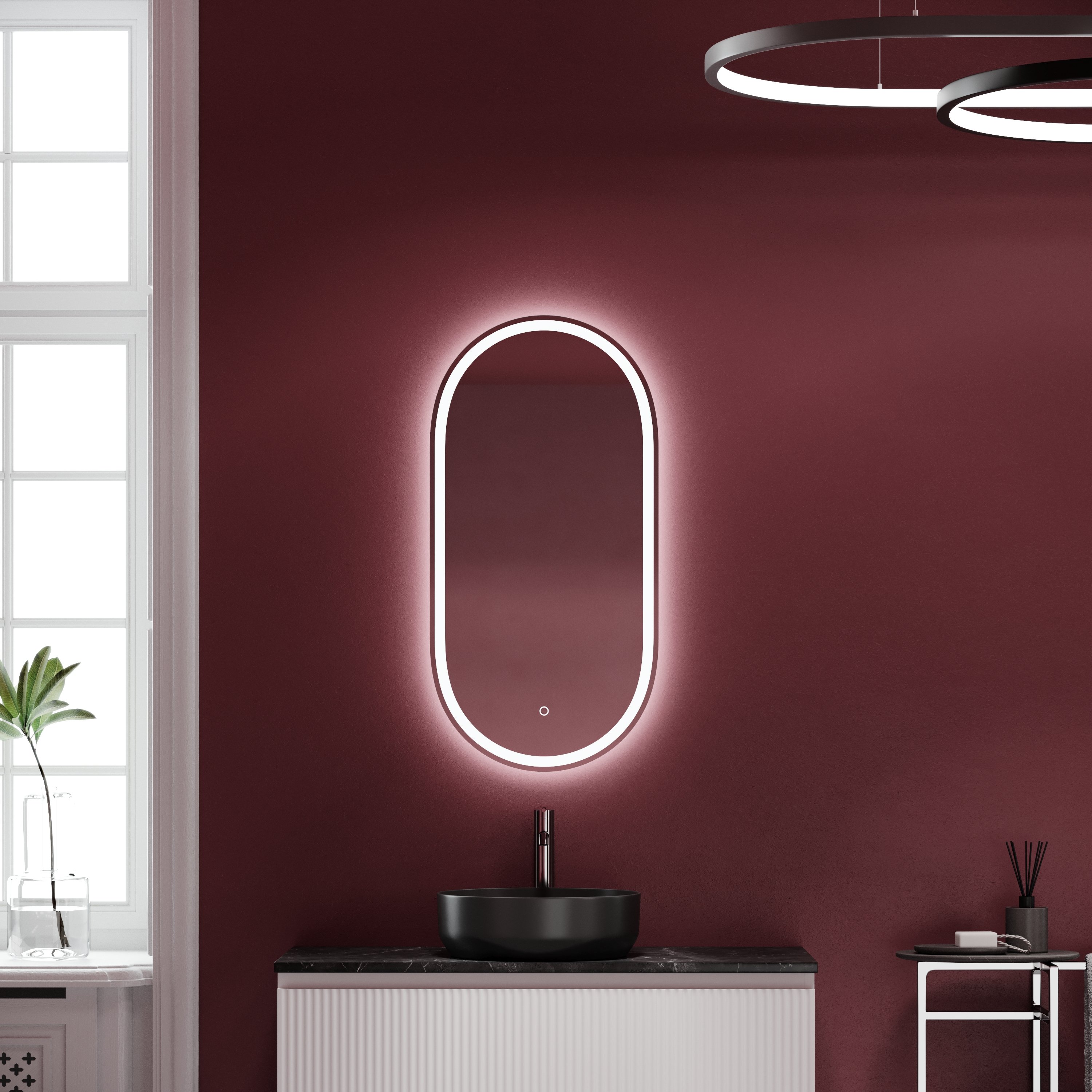 

Зеркало Sancos Oval 45 с фронтальной подсветкой
