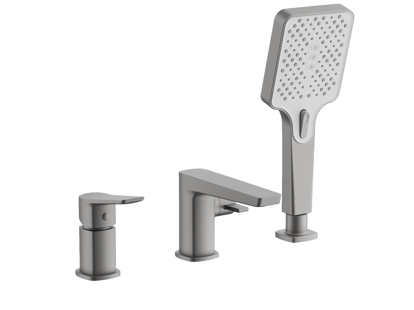 

Смеситель на борт ванны BELZ B715 B66715-3 оружейная сталь