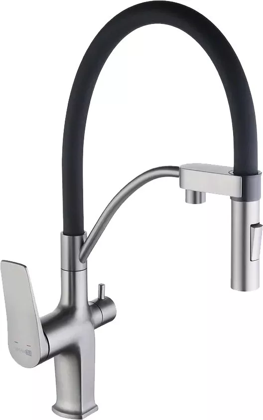 

Смеситель для кухни Lemark Bronx LM3761GM графит
