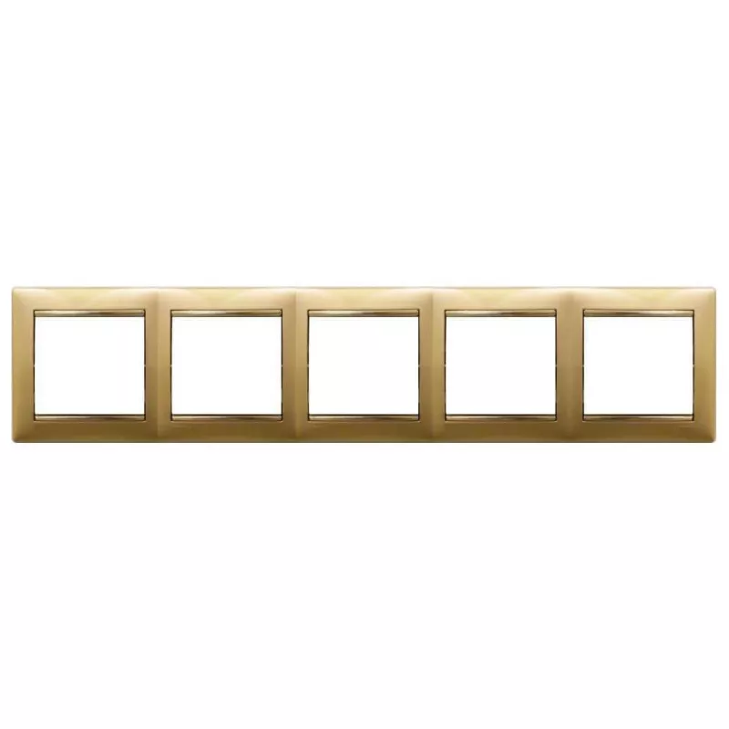 

Рамка 5-постовая Legrand Valena матовое золото 770305