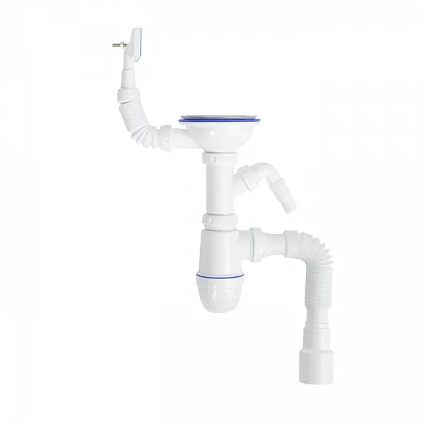 

Сифон для мойки IDDIS Kitchen Line с переливом и отводом