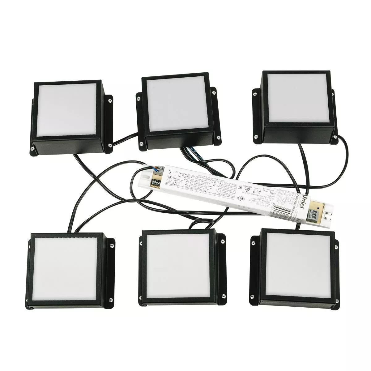 

Встраиваемый светодиодный светильник Uniel Мини Домино ULP-0808 42W/4000К IP40 Grilyato Black Kit06