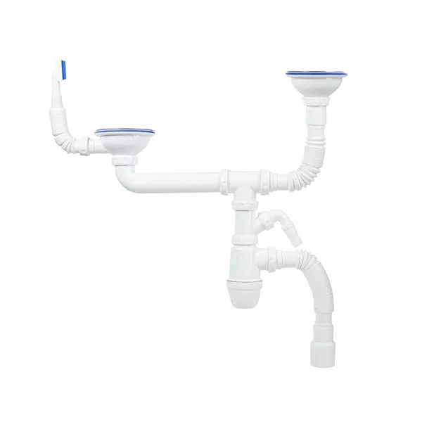 

Сифон для двойной мойки IDDIS Kitchen Line с переливом и отводом