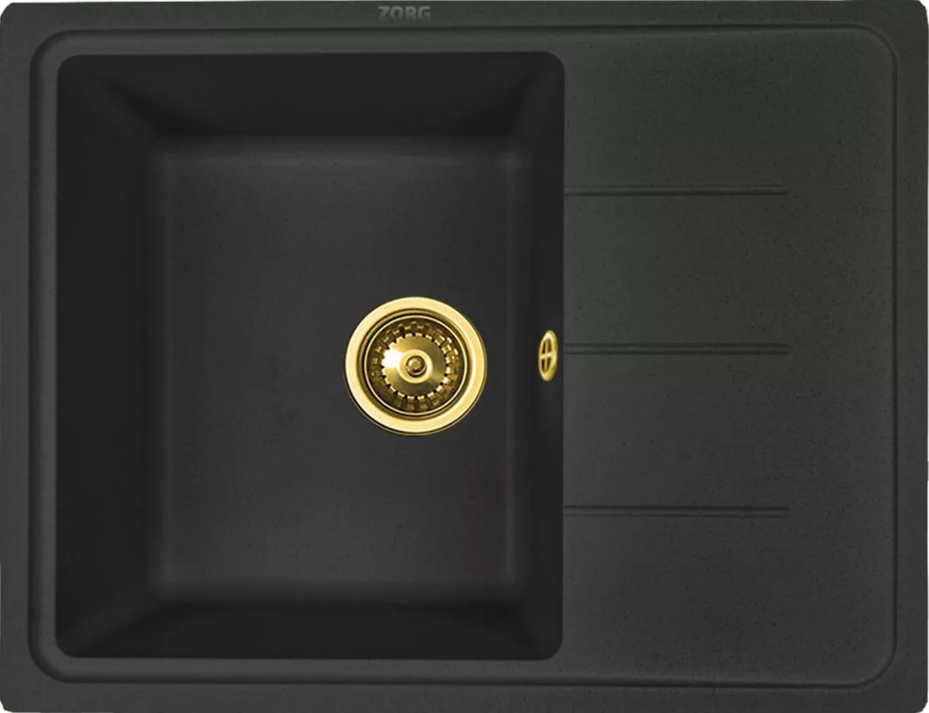 

Мойка кухонная Zorg Granit GR 615 BLACK BRONZE бронза, Черный;бронза