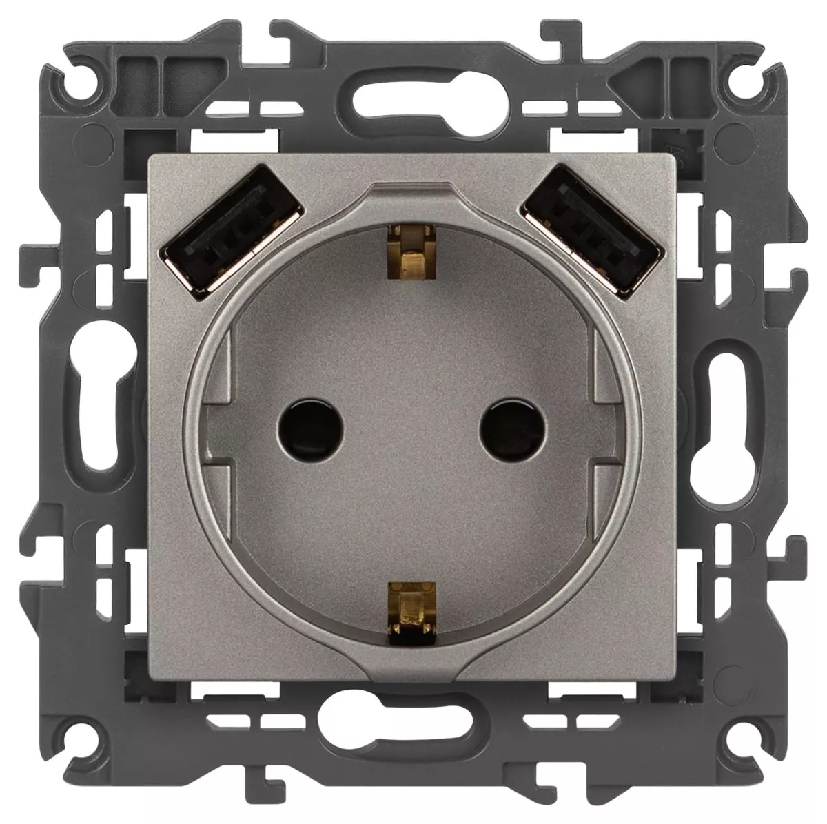 

Розетка со шторками с 2xUSB Эра Elegance 14-4109-16 Б0065775