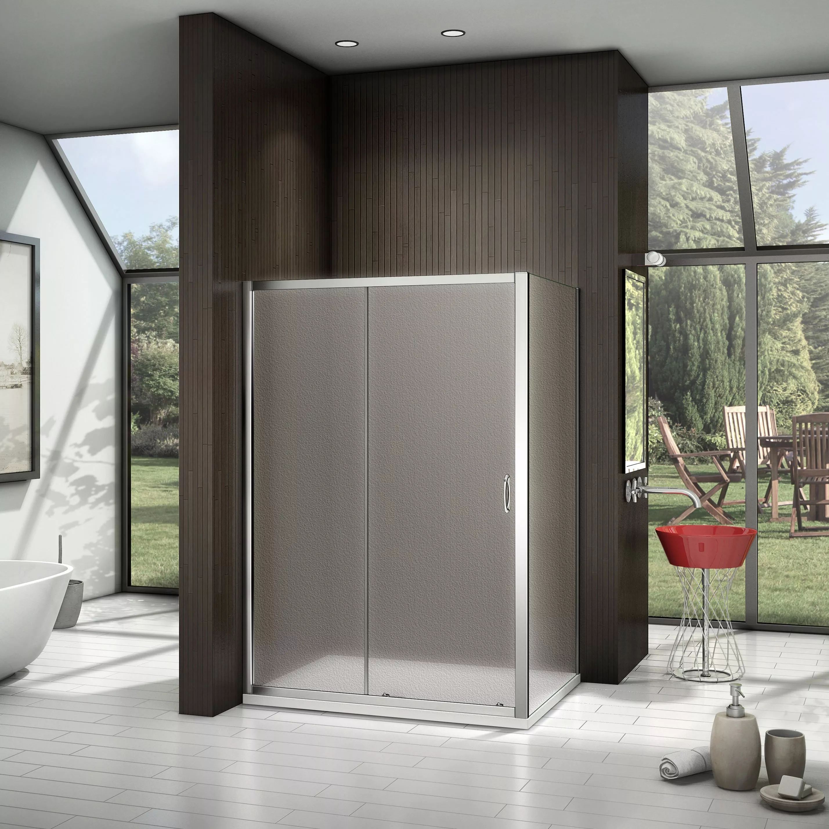 

Душевой уголок Good Door Latte WTW+SP-G-WE 140x90