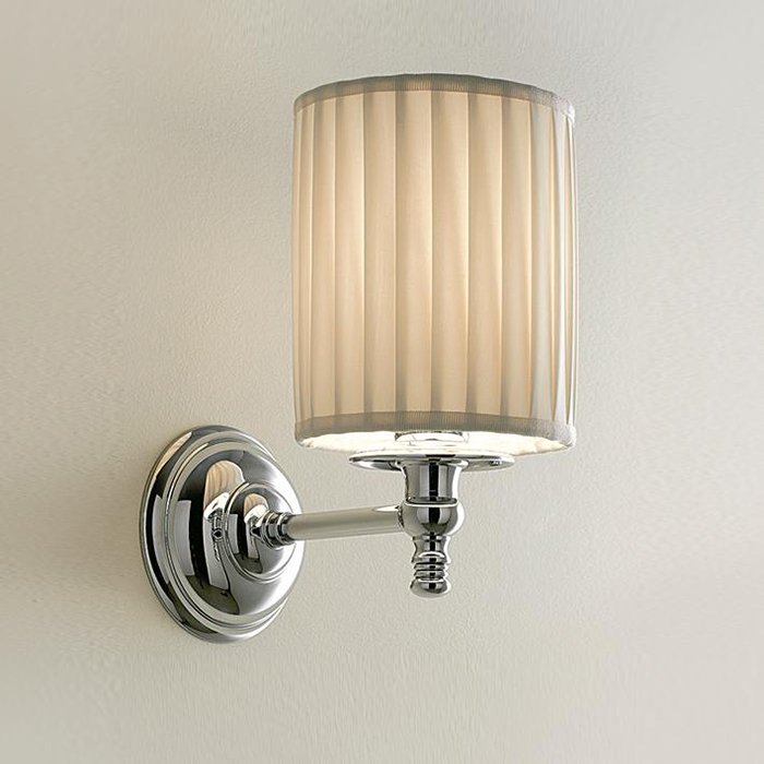 

Devon Daisy 2 Светильник настенный (24,5х11,5х19 cм) с абажуром кремового цвета, фурнитура: хром