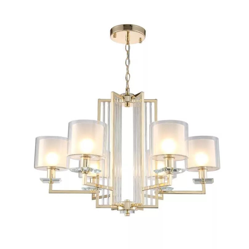 

Подвесная люстра Crystal Lux Nicolas SP-PL6 Gold/White