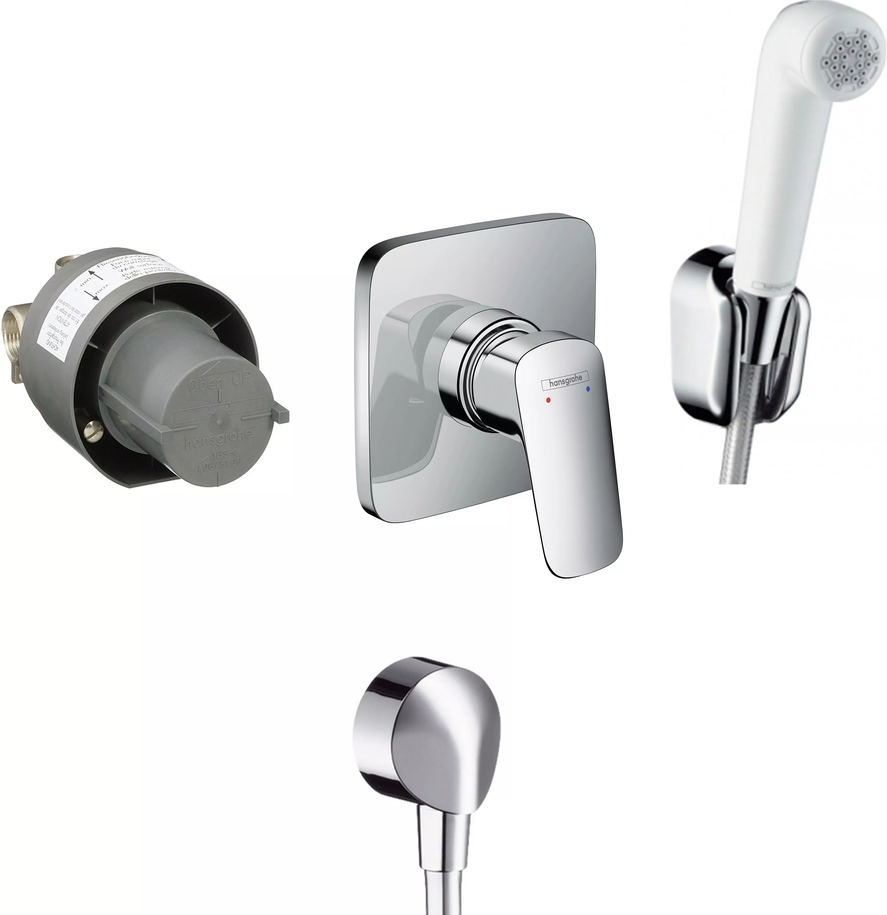 Гигиенические души  Santehnika Room Гигиенический душ Hansgrohe Logis SET со смесителем