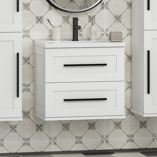 

Тумба с раковиной Misty Модерн 60 подвесная, матовая белая