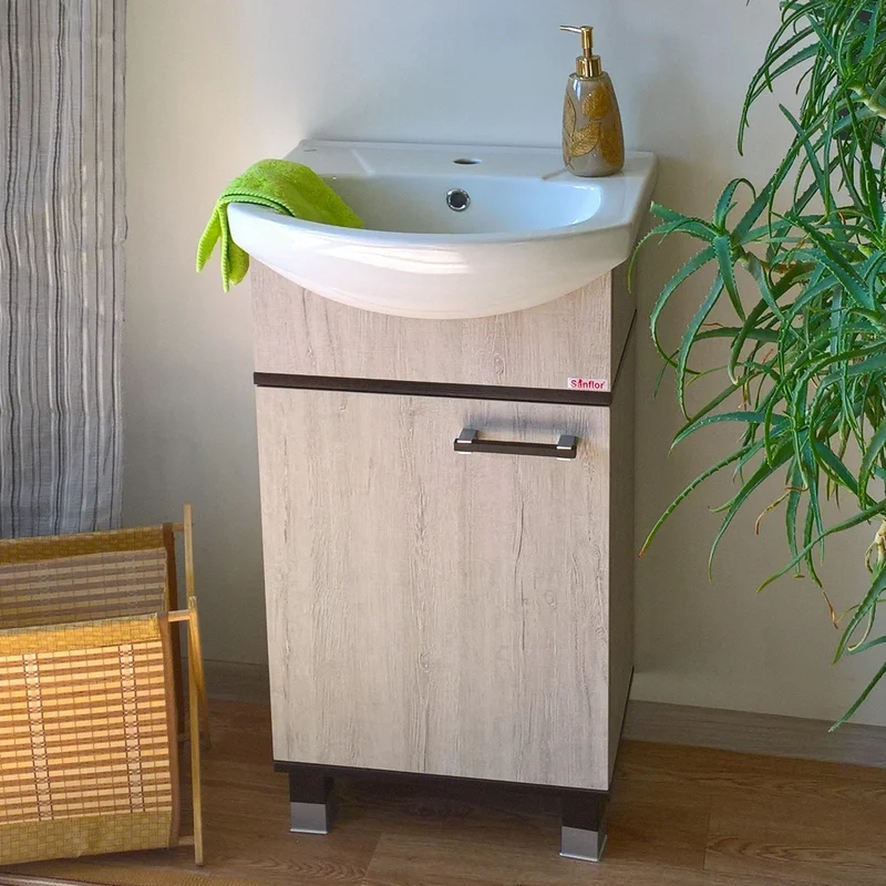Тумба под раковину Sanflor Толедо 50 L светлое дерево темное дерево венге орегон 6548₽