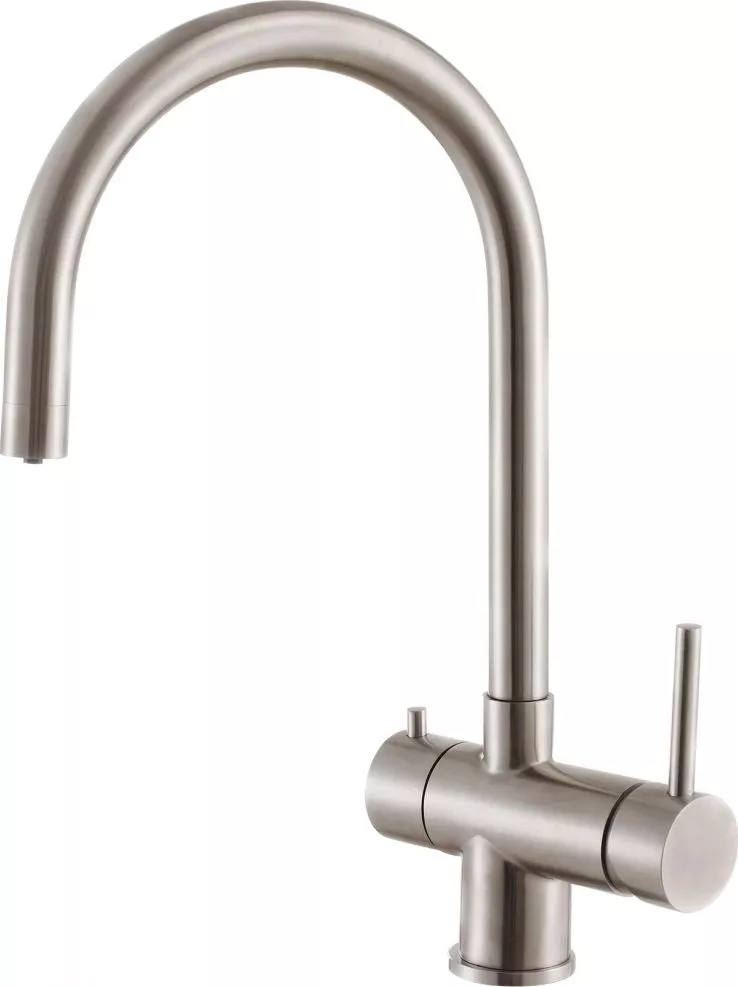 

Смеситель для кухни ZorG Inox SZR-7020 с подключением к фильтру сталь, нержавейка матовая