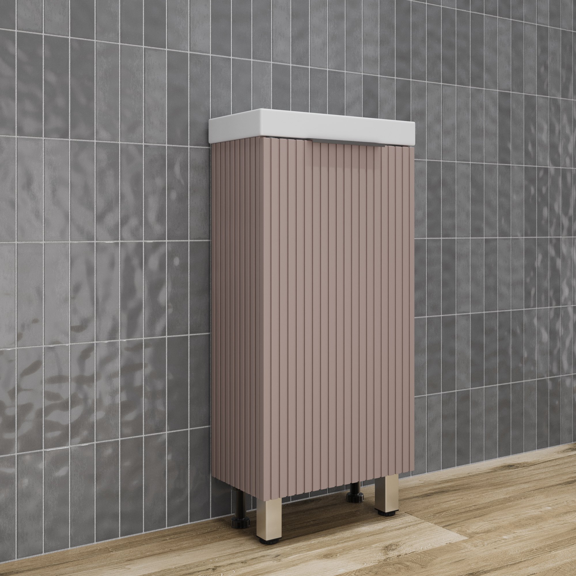 

Тумба напольная "СОЛО" универсальная (Como 40) Санд Пудровый