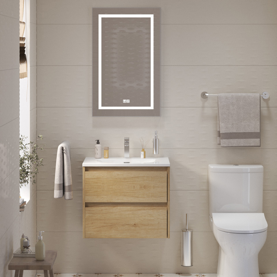 Мебель для ванной комнаты BelBagno Kraft 39 70 rovere nebrasca nature, раковина BB-8099-3-70