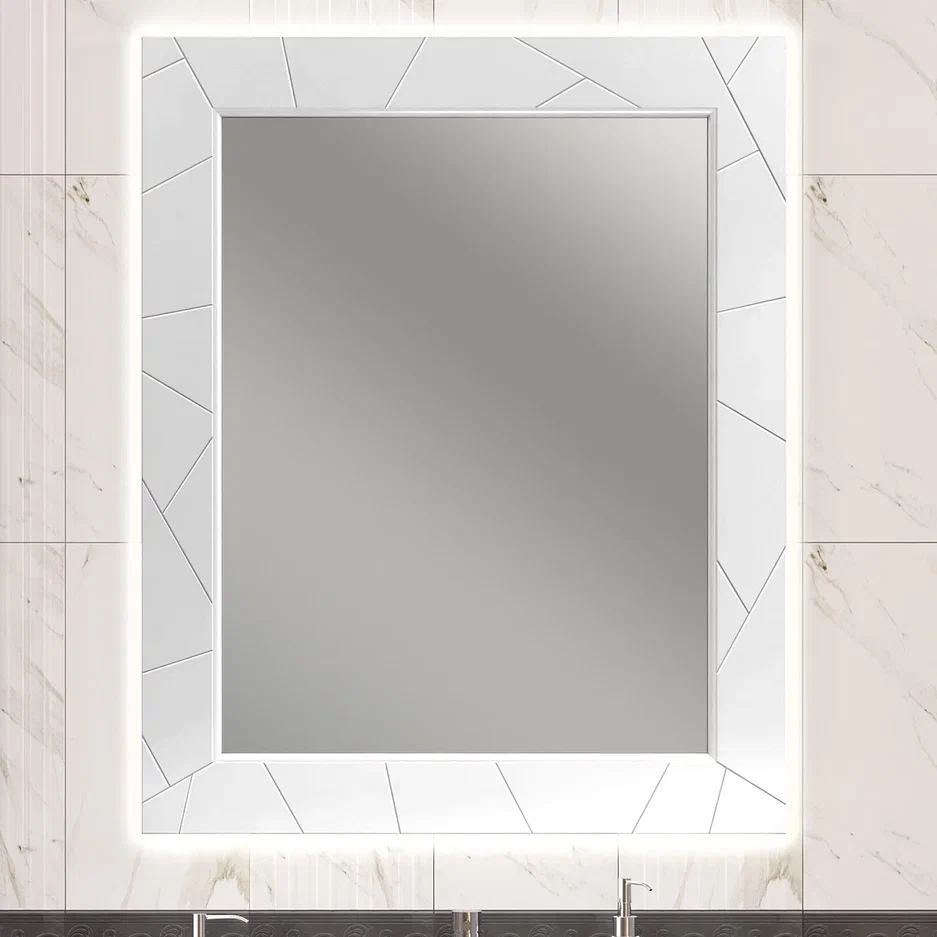 Зеркало с подсветкой Opadiris Луиджи 80 белый матовый
