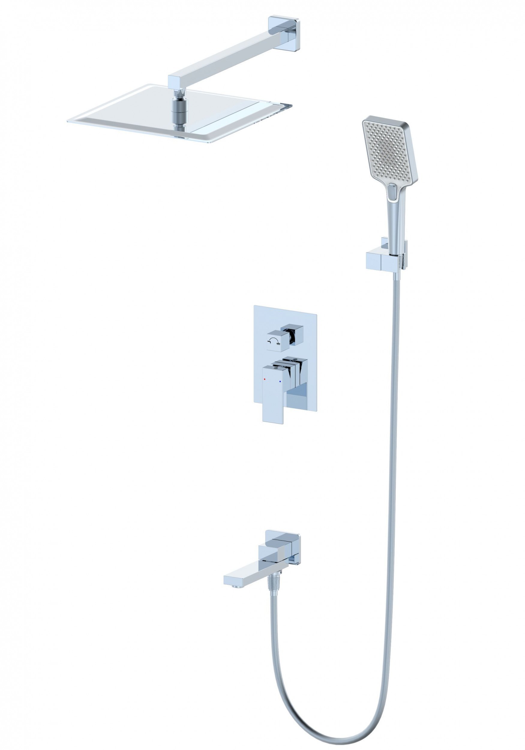  Душевой комплект Wonzon & Woghand WW-88939016-CR С ВНУТРЕННЕЙ ЧАСТЬЮ, хром