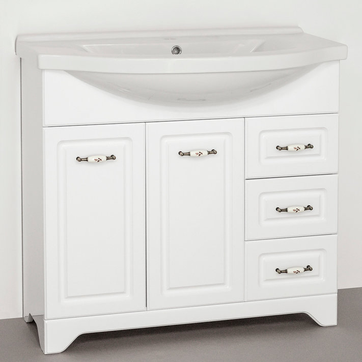 

Тумба с раковиной Style Line Олеандр-2 100 Люкс, белая