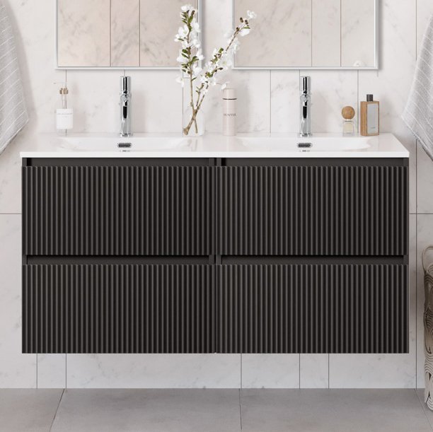 

Тумба под раковину без столешницы BelBagno Uno 120 подвесная, 4 ящика, матовая темно-серая