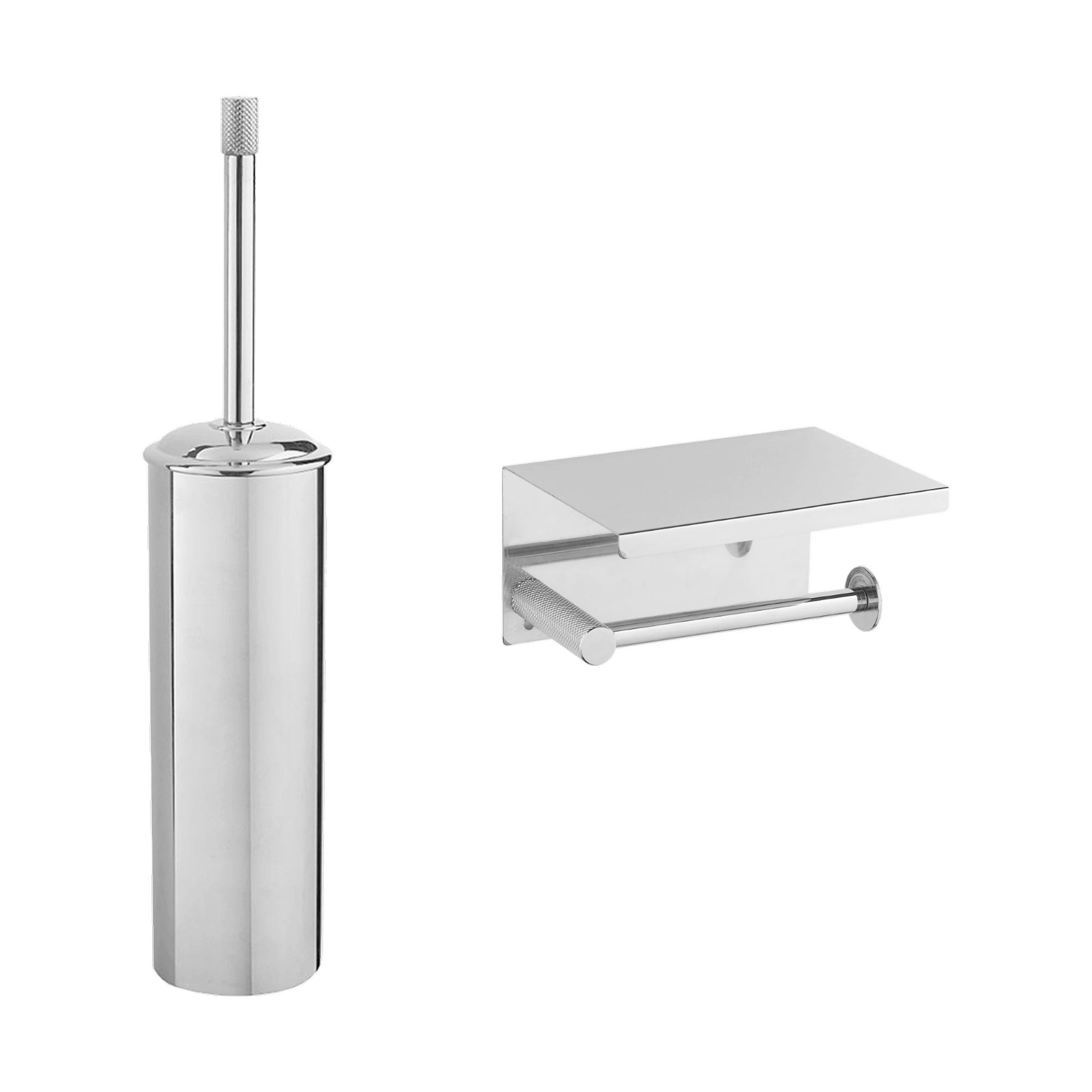 Набор Держатель для туалетной бумаги Boheme Uno 10971-CR хром Ершик напольный 10979-CR хром 13538₽