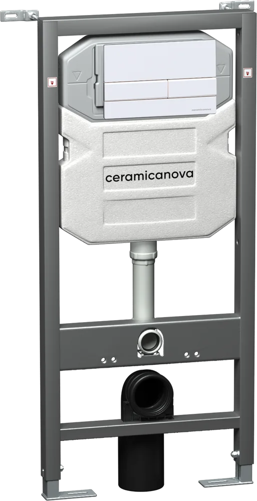 Система инсталляции для унитазов Ceramica Nova Envision с кнопкой Flat белой матовой CN1002W - фото 1