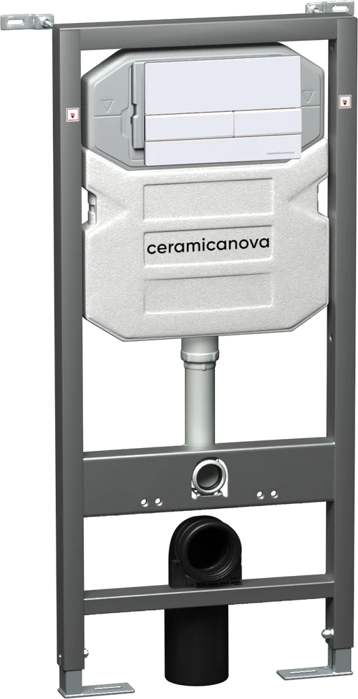 Комплекты инсталляций  Santehnika Room Система инсталляции для унитазов Ceramicanova Envision Flat CN1002W кнопка белая