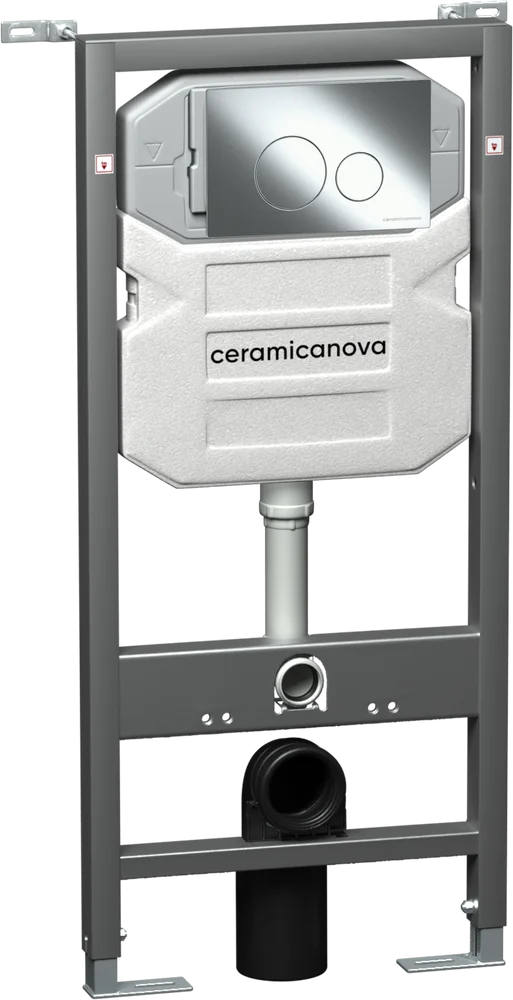 Система инсталляции для унитазов Ceramica Nova Envision с кнопкой Round хром