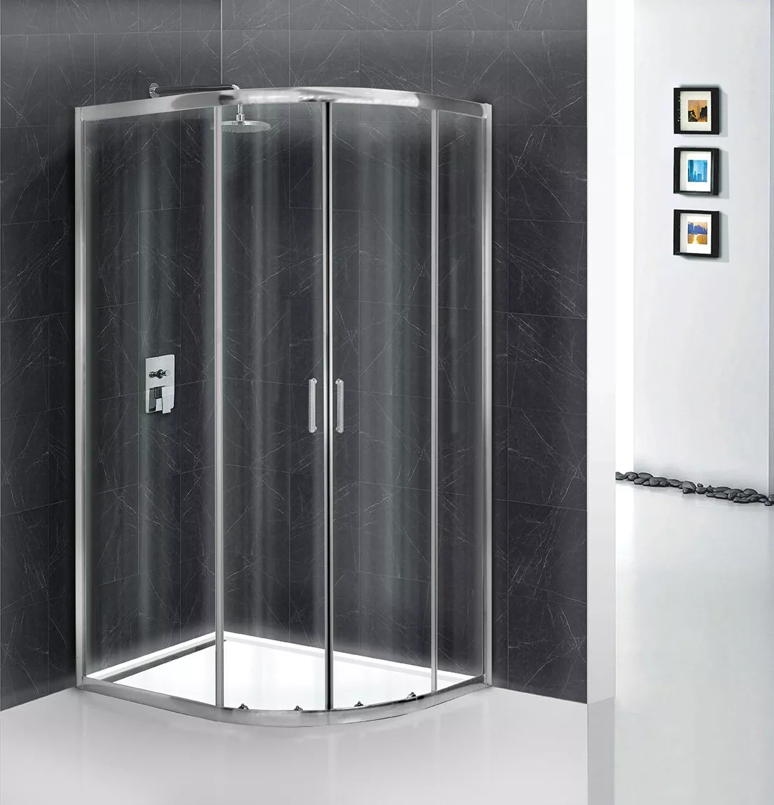 

Душевой уголок BelBagno Uno-195 RH 2 120/90 C Cr стекло прозрачное