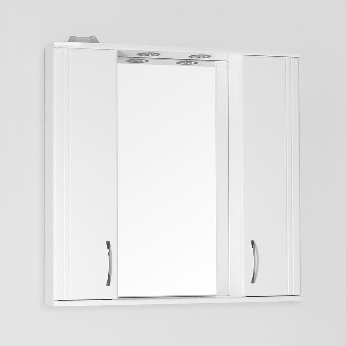 Купить Зеркало-шкаф Style Line Панда 80 см (ЛС-00000125), шкаф-зеркало, белый
