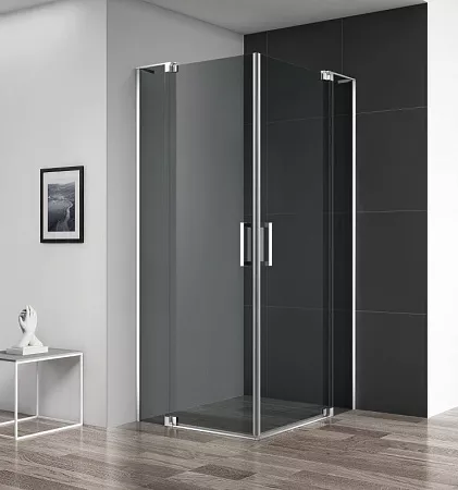 

Душевой уголок Cezares Slider 110х110 хром стекло тонированное