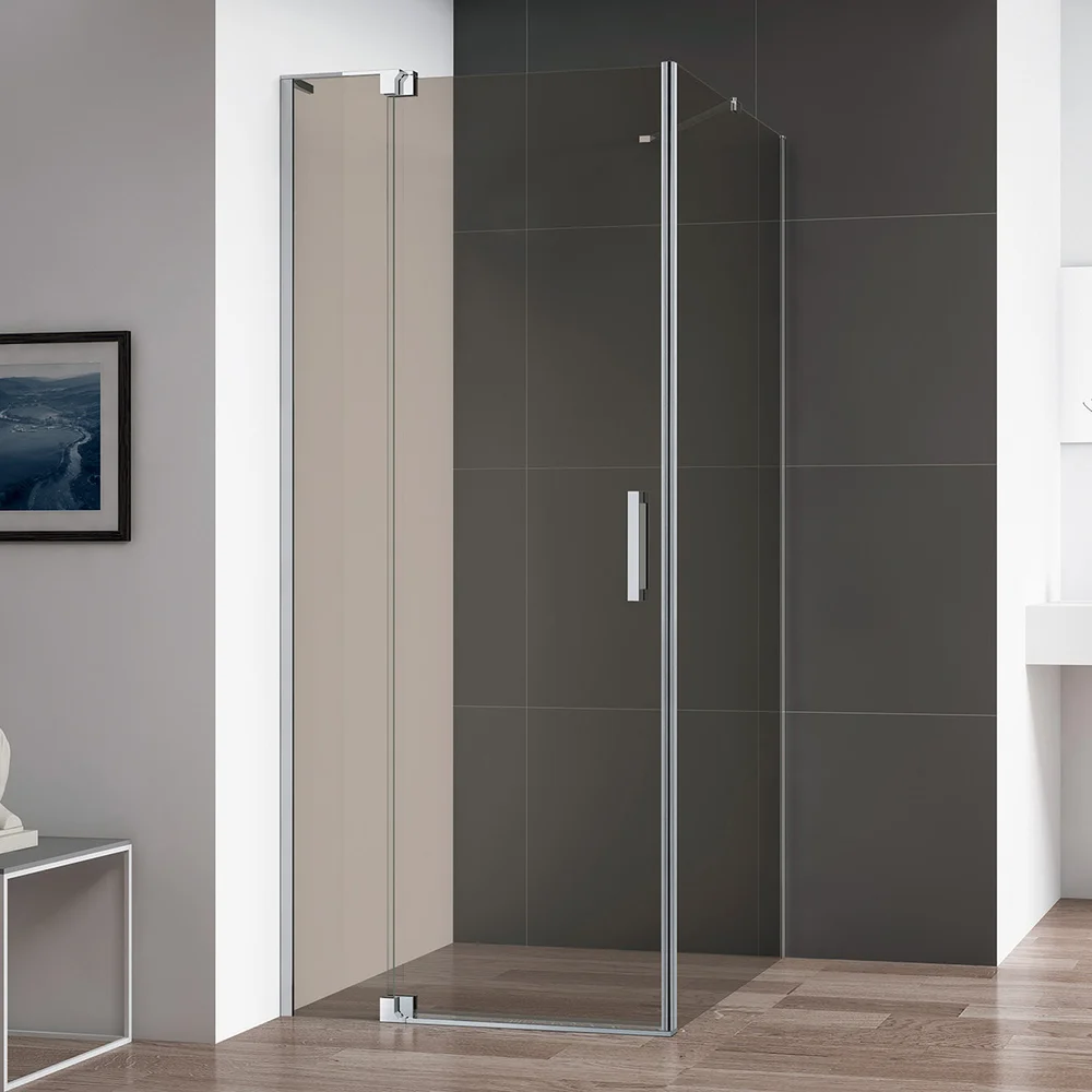 

Душевой уголок Cezares Slider AH 1 100-80/90 BR Cr профиль хром, стекло бронза