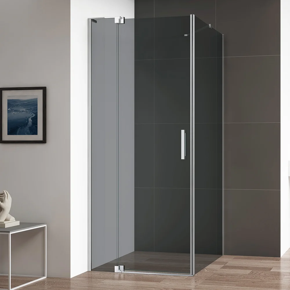 

Душевой уголок Cezares Slider AH 1 90-80/90 Grigio Cr профиль хром, стекло серое
