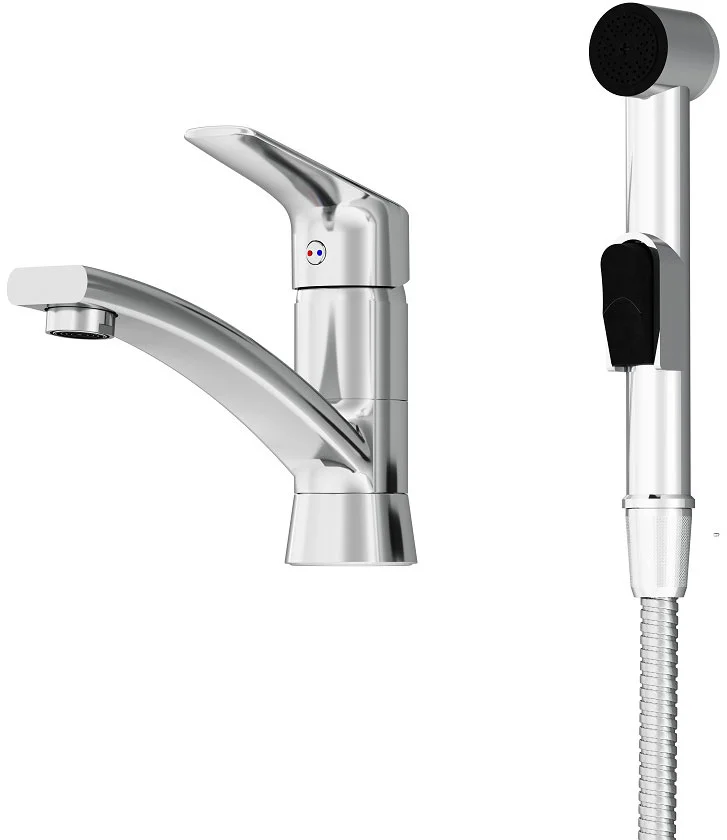 

Смеситель для раковины Damixa Origin Bit с гигиеническим душем, хром (770230000)