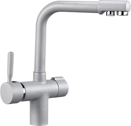 

Смеситель для кухонной мойки Granula GR-2088 алюминиум серый