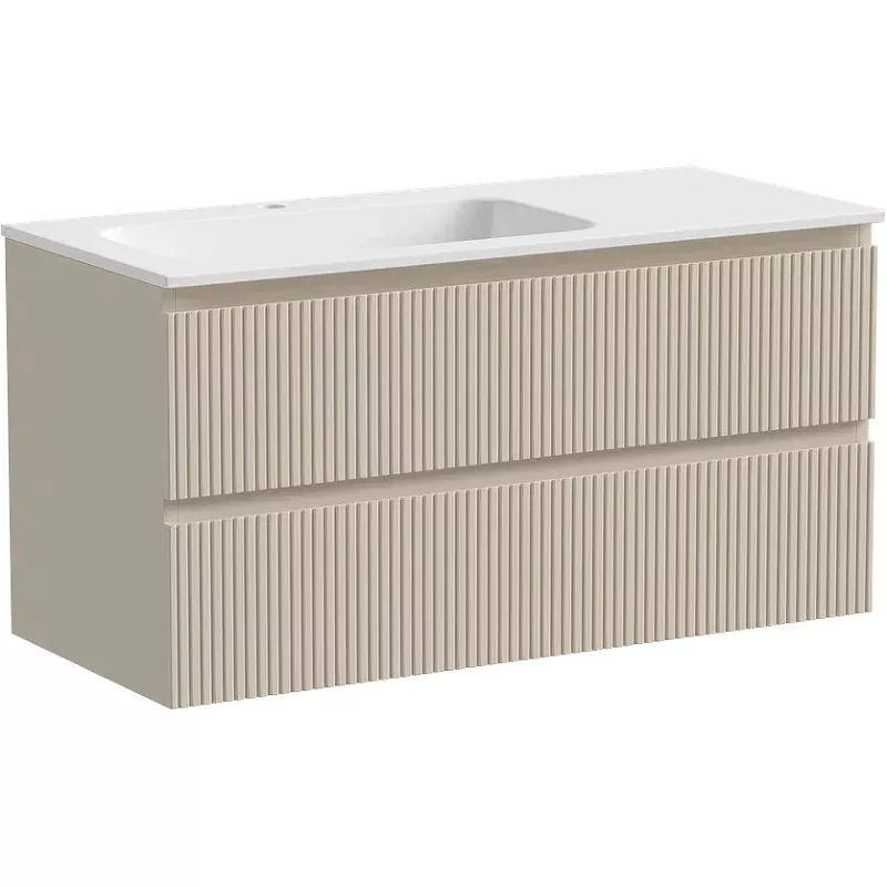 

Тумба под раковину без столешницы Sancos Snob T 100, L, beige soft