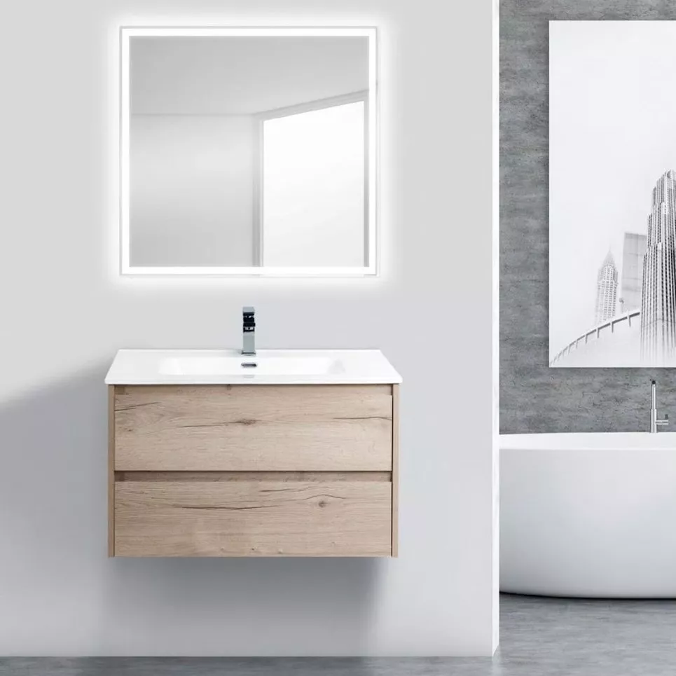 

Мебель для ванной BelBagno Kraft 90 rovere galifax bianco