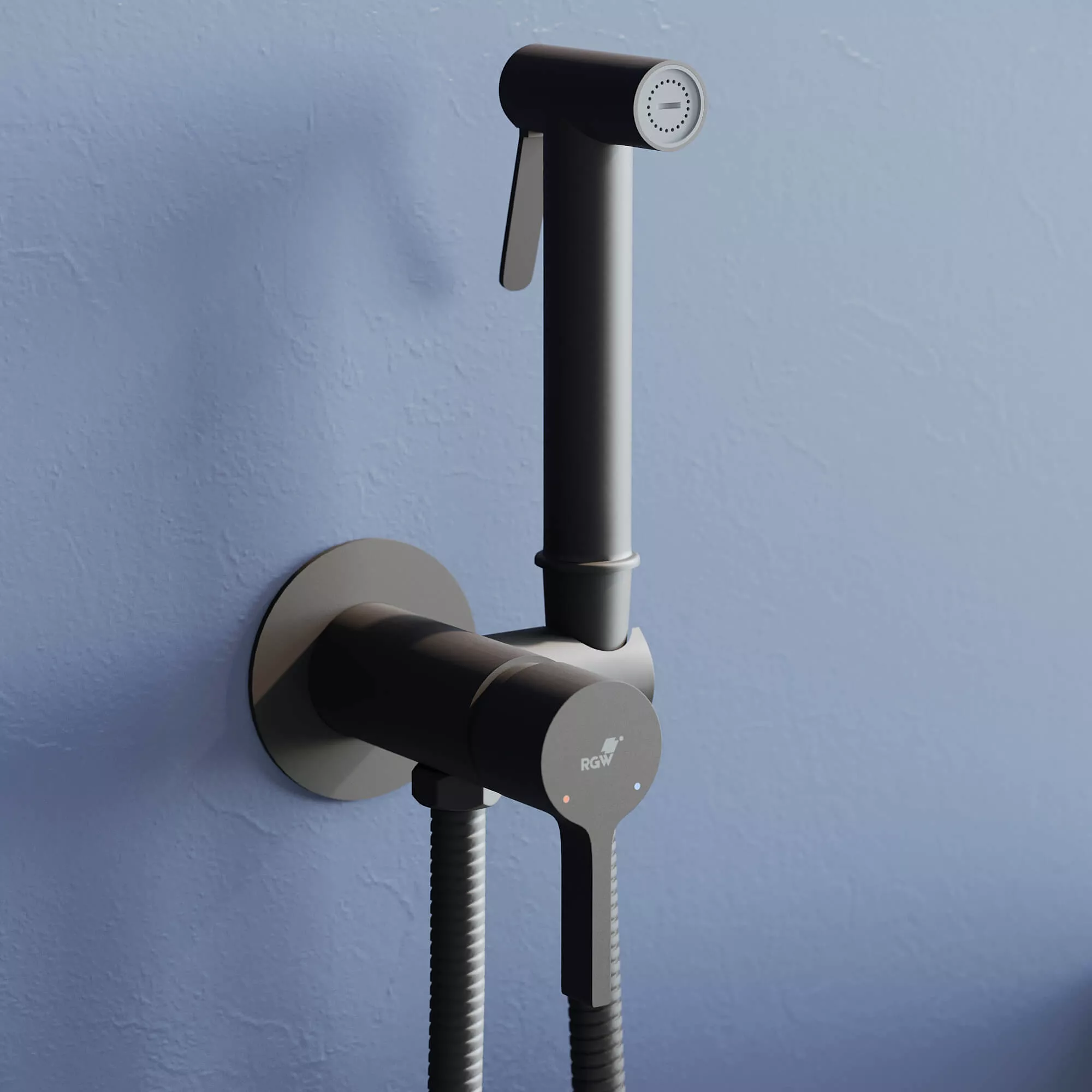 

Гигиенический душ со смесителем RGW Shower Panels черный матовый